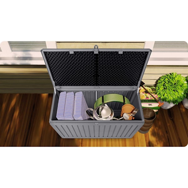 Havekasse 109 x 51 x 55 cm, 270 liter, grå