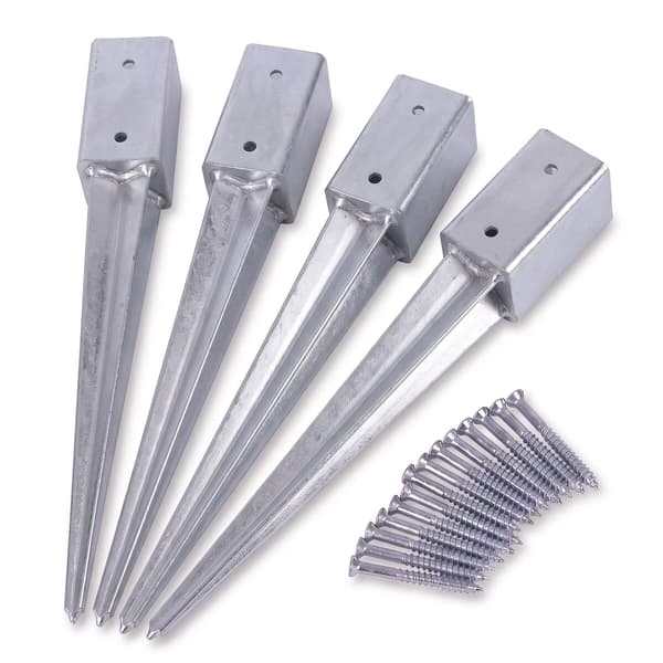 Insticksförankringar i rostfritt stål, 4-pack, 750 mm