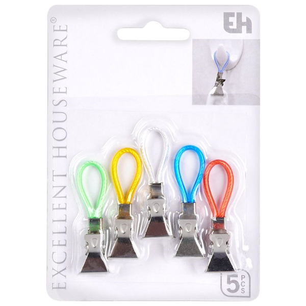 Praktiska klämmor för handdukar och disktrasor - 5-pack