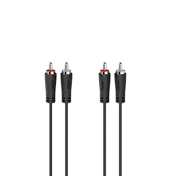 HAMA Cable Audio 2 RCA-liitintä - 2 RCA-liitintä 1,5 m