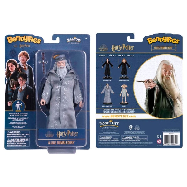 Harry Potter Dumbledore med tryllestav Bendyfigs formbar figur 19 cm