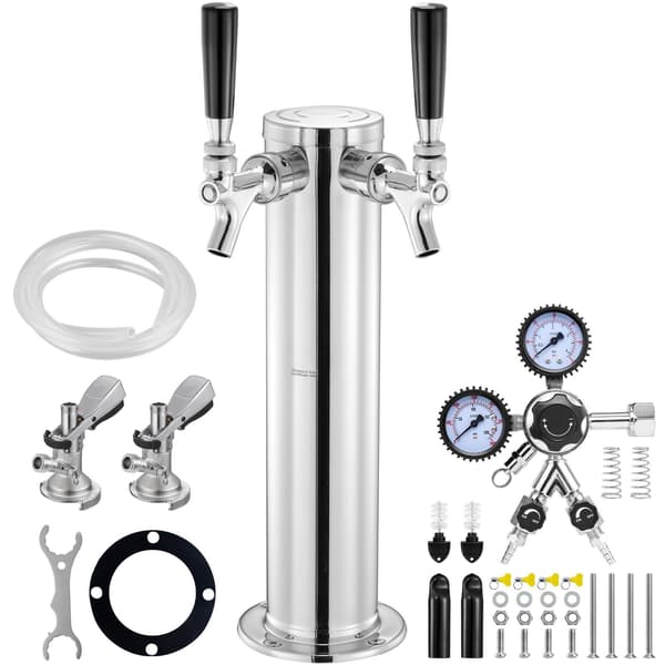 Dubbeltapps Kegerator-tornsats, W21.8-regulator, A-koppling