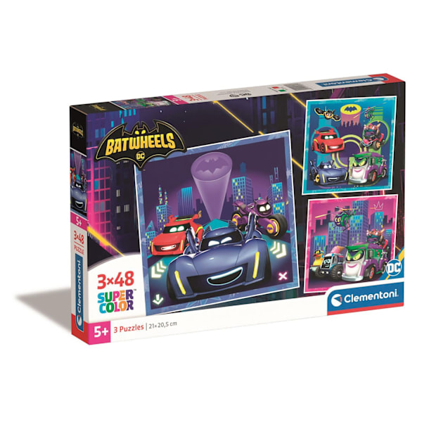 3x48 kpl Palapelit Kids Batwheels
