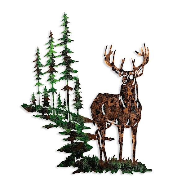 Koristeellinen metalliseinätarvike Deer 2