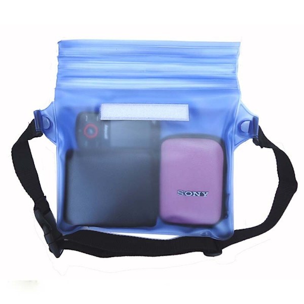 Vattentät PVC midjeväska för telefon, dokument, Outdoor - rosa