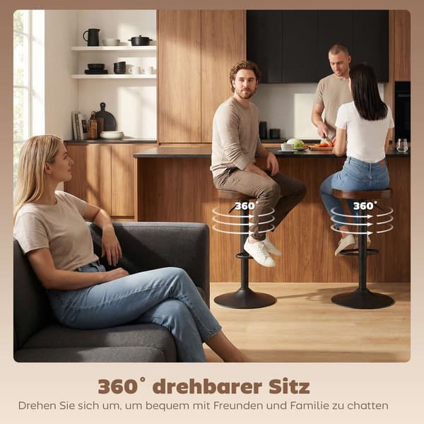 Justerbara sadelbarstolar, almträ, set om 2