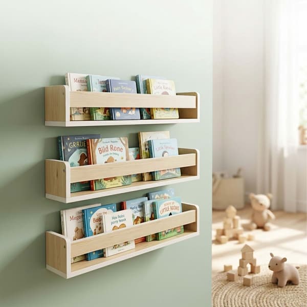 Vägghyllor för barn, set om 3, MDF, 58 cm breda