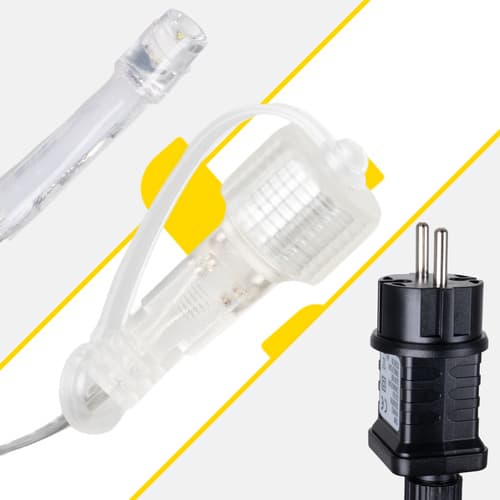 Julislampor, 100 LED, 6m, Varmvit, IP44