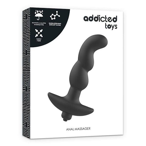 Addiktoituneiden lelut - Anaalihierontalaite mustalla tärinällä, malli 2