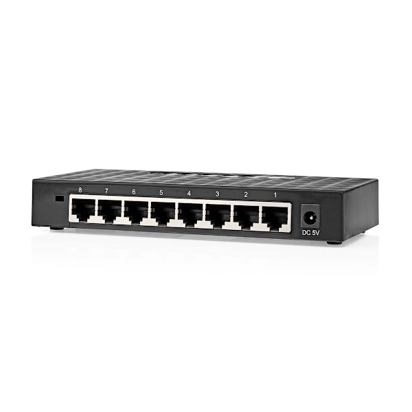 Verkkokytkin | Langallinen nopeus: Gigabit | Ethernet-porttien lukumäärä: 8 musta