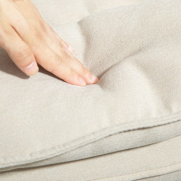Gyngestol, lænestol, ammestol med chenille-look, gyngestol op til 120 kg bæreevne til soveværelse, stue, beige