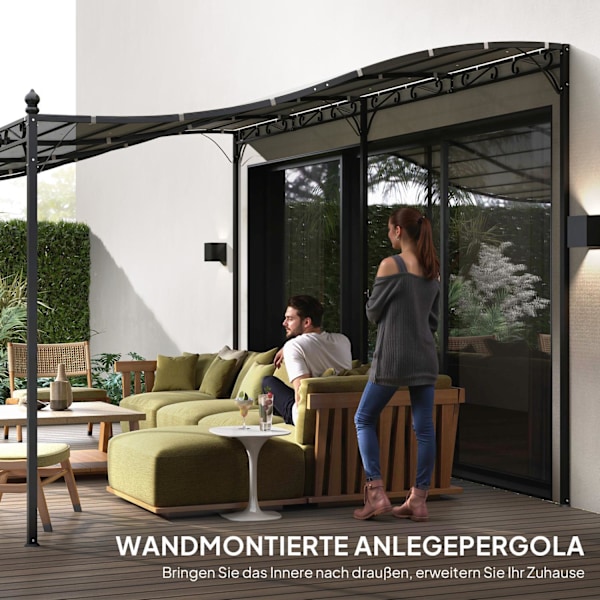 Påbyggnadspaviljong pergola med tak, vattenavvisande paviljongtak, fristående trädgårdspaviljong, uteplatspaviljongtak, solskydd för altan, trädgård,