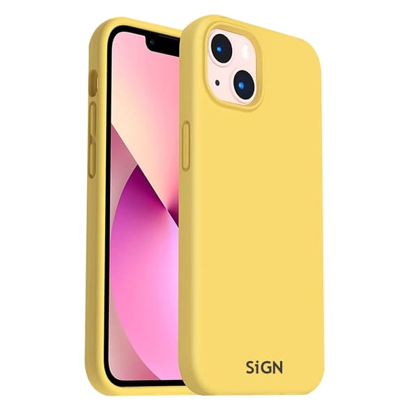 Liquid Silikonfodral till iPhone 14 Plus - Gul