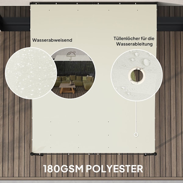 Påbyggnadspaviljong pergola med tak, vattenavvisande paviljongkapell, fristående trädgårdspaviljong, altanpaviljong, kapell, solskydd för altan, trädg