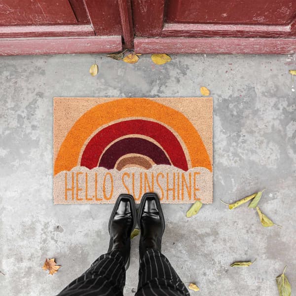Dørmåtte i kokos "Hello Sunshine
