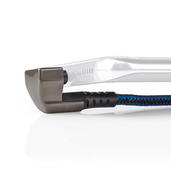 USB-kabel | USB 2.0 | USB-A Han | USB-C™ Han | 480 Mbps | Guldplateret | 1.00 m | Runde | Flettet / Nylon | Blå / Sort | Cover Window Box