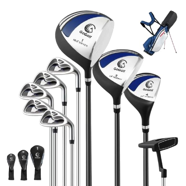 Herrgolfklubbset med 9 delar och ståbag, 460cc driver