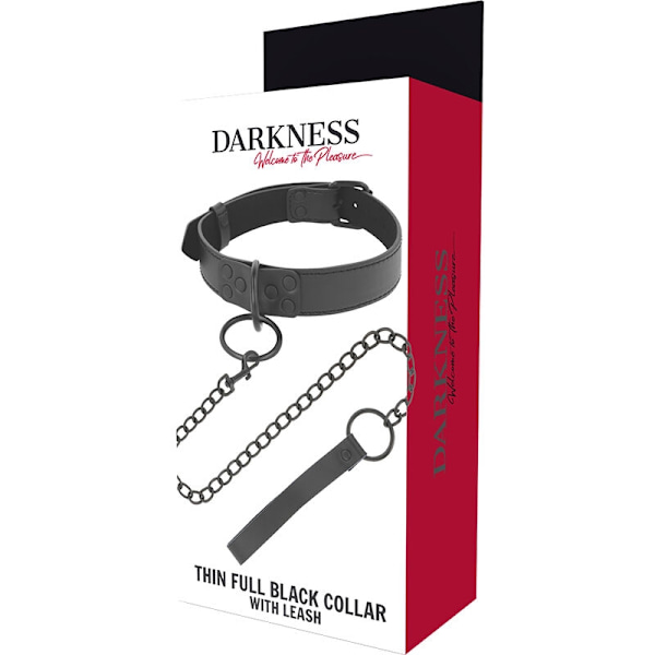 Darkness - Sort halskæde med kæde