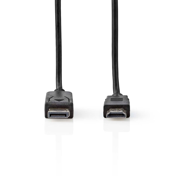 DisplayPort kaapeli | DisplayPort uros | HDMI™ liitin | 4K@60Hz | Niklattu | 2.00 m | Pyöreä | PVC | Musta | Label