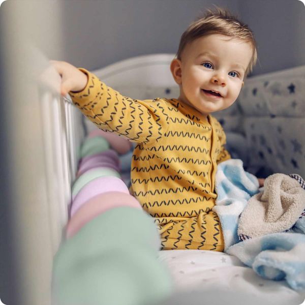 Pinnasängyn päällinen Ricokids 3m - Mint, vaaleanpunainen ja violetti