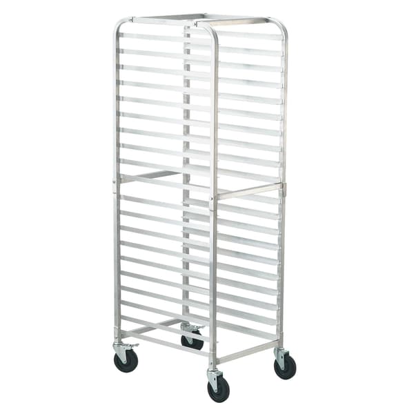 20-vånings bullformsställ, aluminium, bromshjul, halvfull plåt