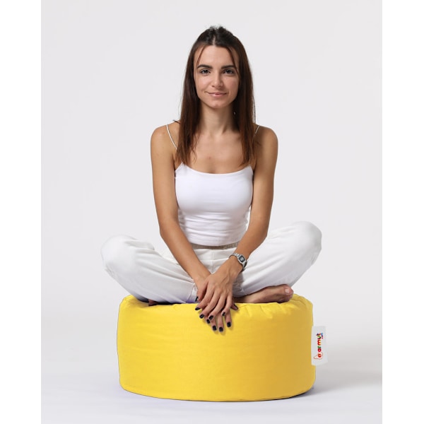 Garden Pouffe Pyöreä Pouf - keltainen