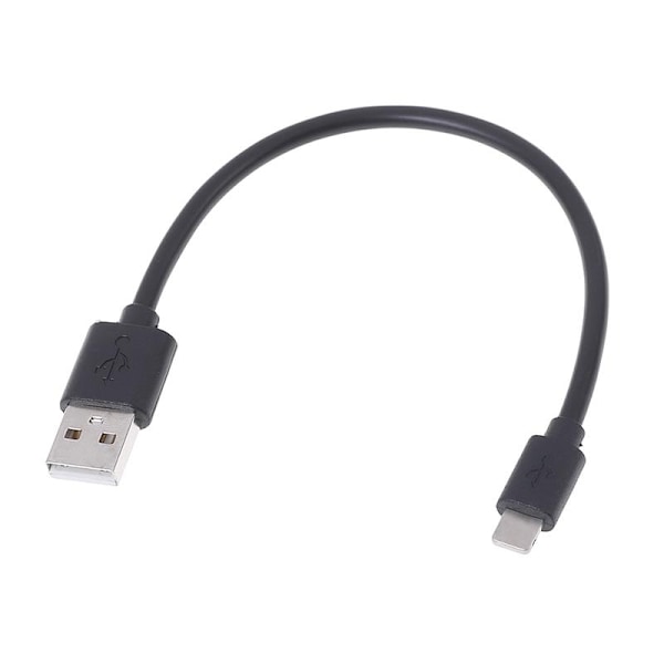 USB-kaapeli Lightning 2.4A, iPhone & iPad, 25cm - musta