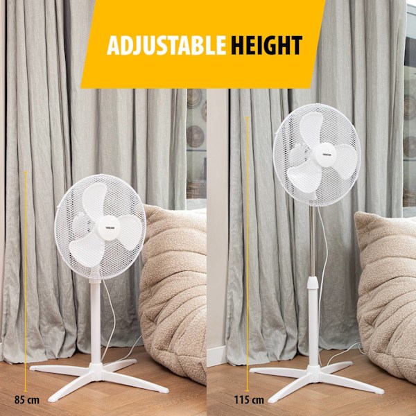 Golvfläkt 23cm Justerbar Höjd 85-115 cm