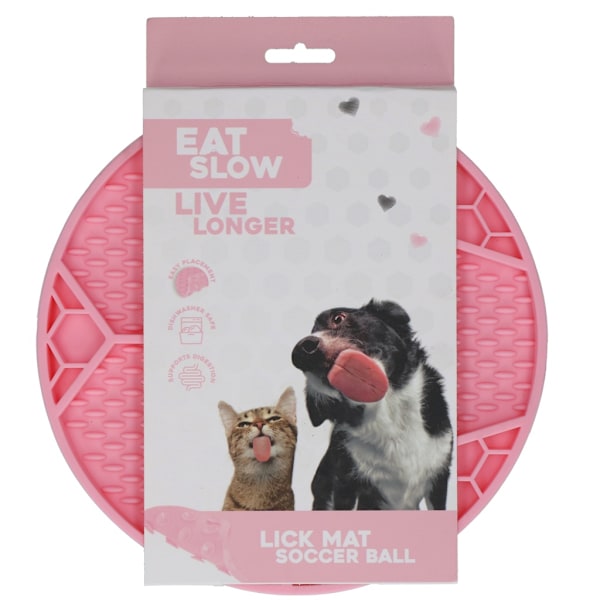 Ät Långsamt Lev Längre Lick Mat Voetbal Roze