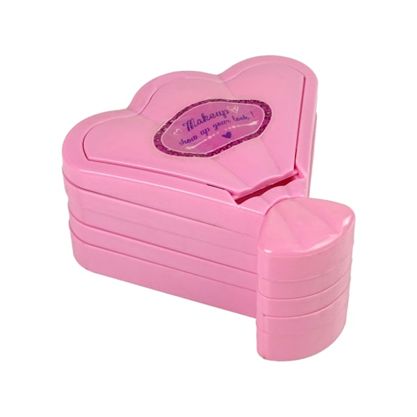 Pink Shell Makeup Bag: 6 ögonskuggor, 8 glans, 3 rougar