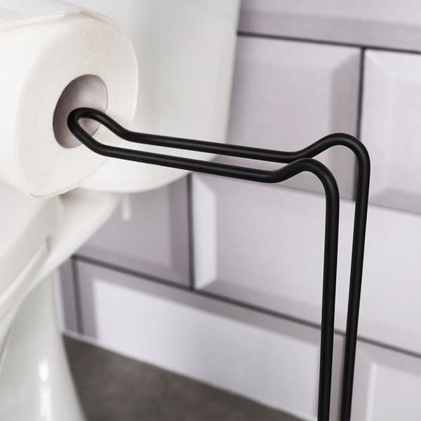 Elegant toiletpapirholder med stativ til badeværelse