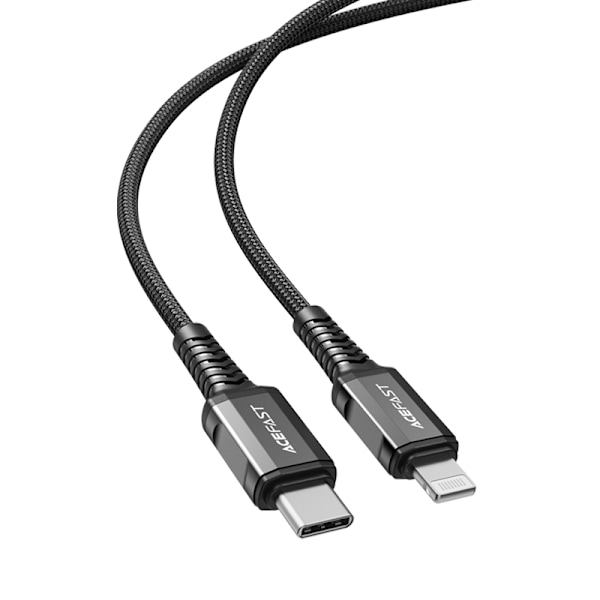 MFI kabel til iPhone USB-C - Lightning 30W 3A 1,2m sort