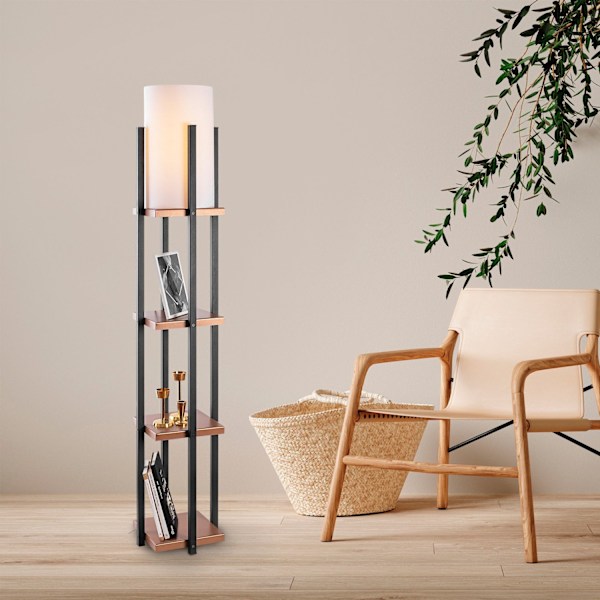 Gulvlampe 7113 - Sort, Kobber