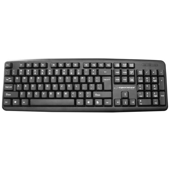 Esperanza Wired Usb Keyboard Amarillo Sort