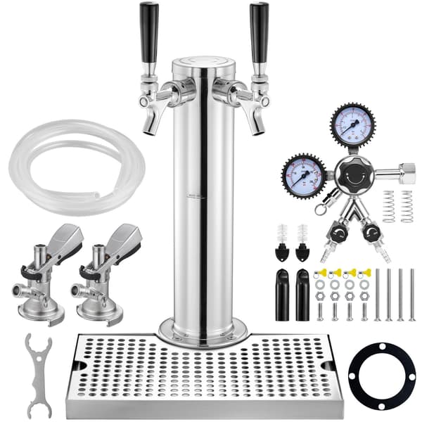 Kegerator Tower-sæt, dobbelt tap, W21.8-regulator, A-systemkobling