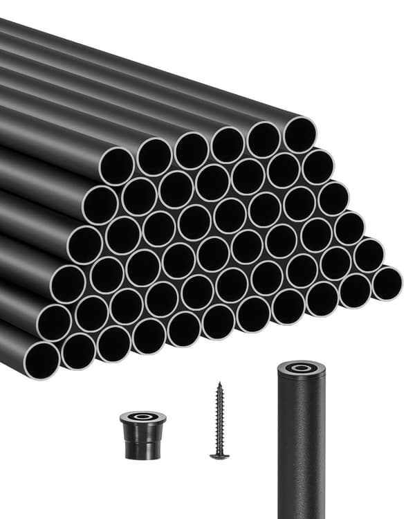 Trappbaluster i aluminium, 51-pack, 91 cm, svart, 1,3 cm
