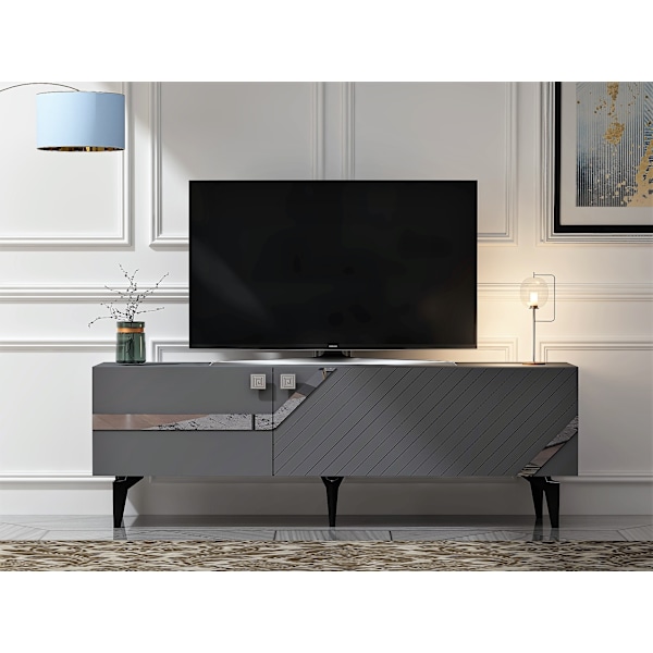 TV Stativ Iris - Antracit, Silver