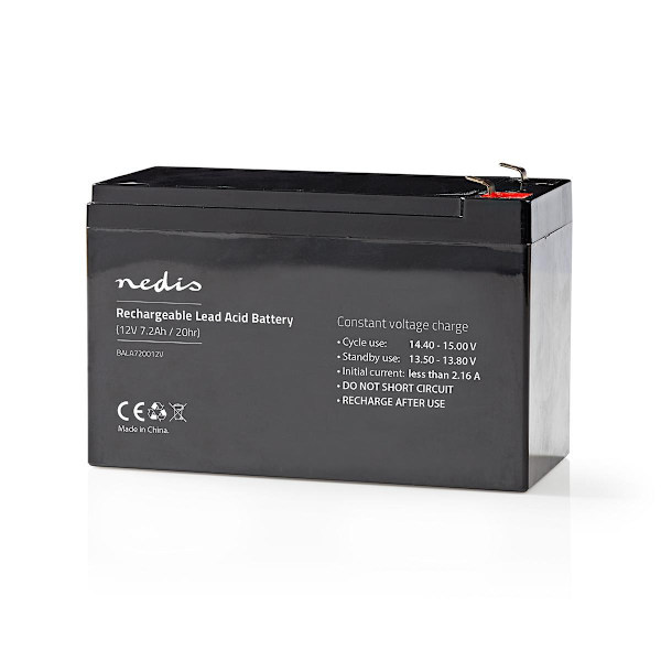 Genopladeligt blybatteri | Bly-syre | Opladningsbar | 12 V | 7200 mAh