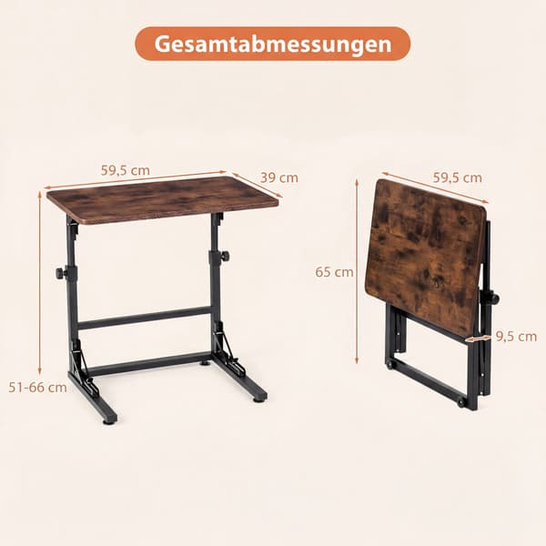 Justerbart höjd C-format hopfällbart laptopbord
