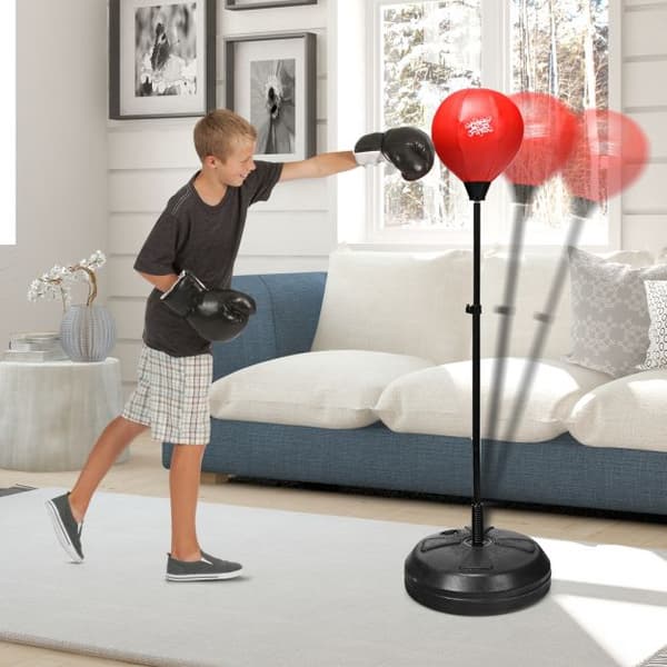Barn Reflex Boxsäck Set, 122–154 cm, Stativ, Handskar