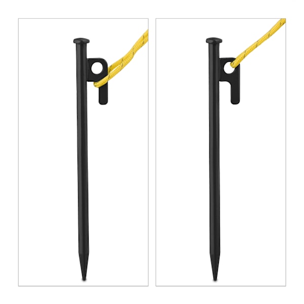 Rockpinnar svart set om 12 st