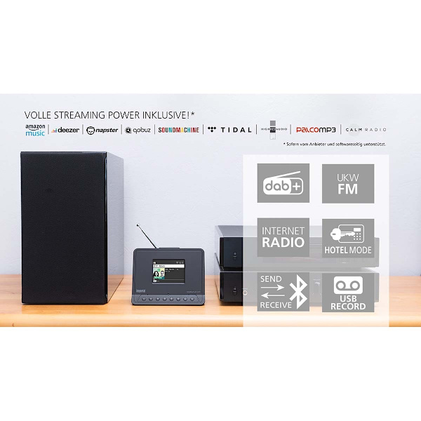 DABMAN i410 BT Compact Hybrid Radio DAB+ / FM / Internet / Bluetooth Musta
