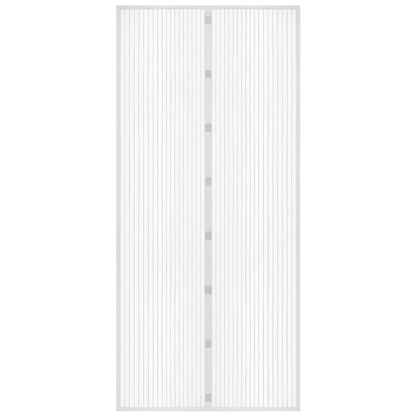 Magnetisk insektnetdør, hvid polyester, 208x100 cm