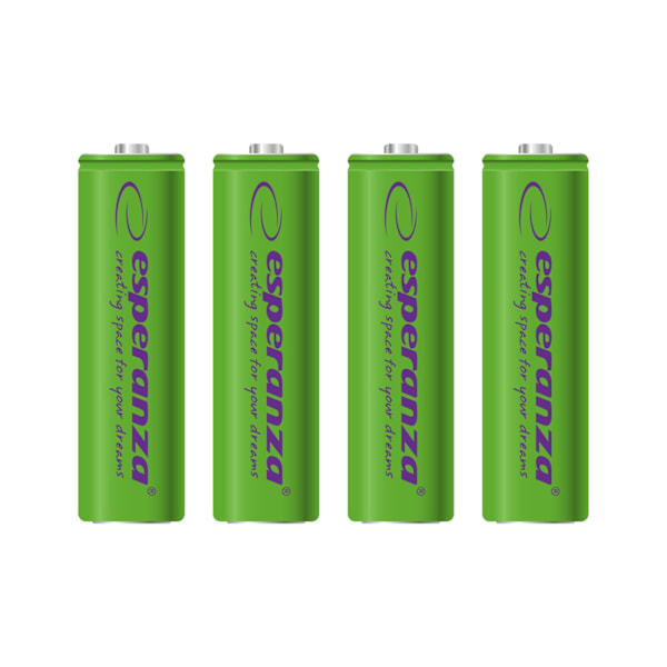 Esperanza ladattavat akut Ni-Mh Aa 2000Mah 4kpl. Vihreä