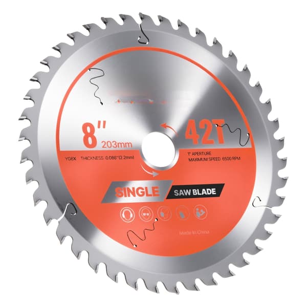 8 tommer 203 mm rundsavklinge, 42T, 25,4 mm spindel