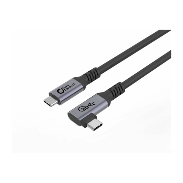 MicroConnect - USB-kabel - 24 pin USB-C (hane) rak till 24 pin USB-C (hane) vinklad