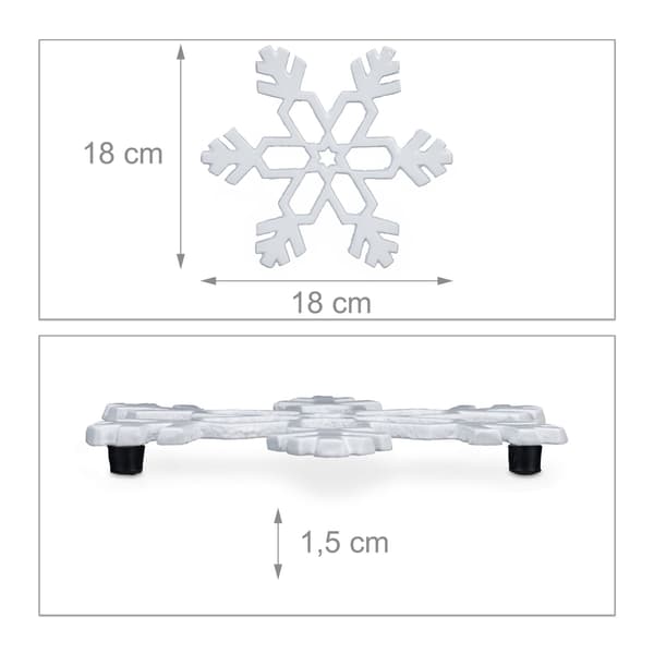 Bordstabletter snöflinga set om 2