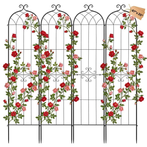 Rose Trellis 4-pack, 220 x 52,5 cm pulverlackerat stål