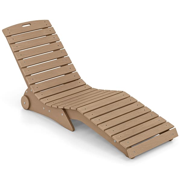 Ergonomisk poolstol med hjul – brun HDPE