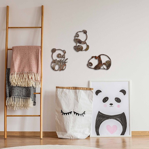 Dekorativt metalvægtilbehør Rusty Panda